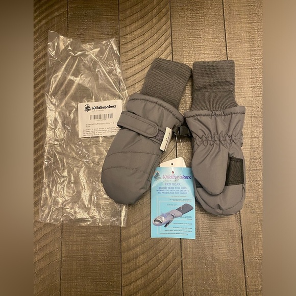 Wildbreakers by Zelda Matilda pro gear ski mittens for kids 1-2 years old gray - Picture 1 of 7